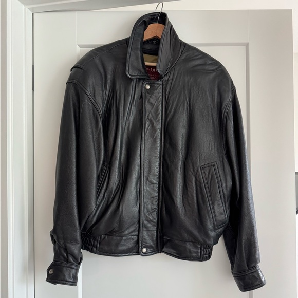 J. Park | genuine leather bomber jacket - Picture 2 of 15